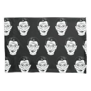 Ruth Bader Ginsburg Face Feminist  Notorious RBG Pillowcase