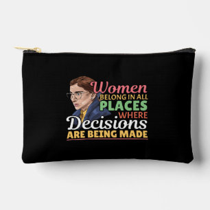 Ruth Bader Ginsburg Feminist Lawyer Judge Accessory Pouch
