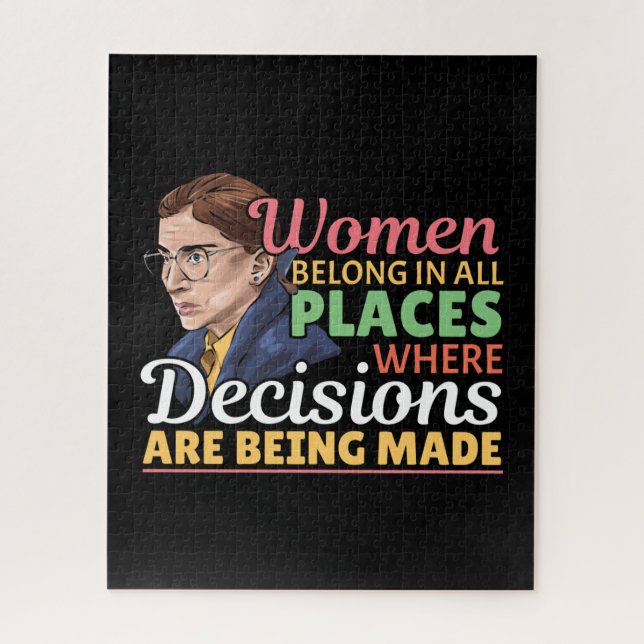 Ruth Bader Ginsburg Feminist Lawyer Judge Jigsaw Puzzle (Vertical)
