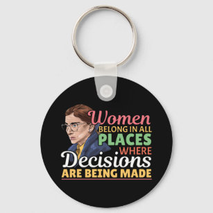 Ruth Bader Ginsburg Feminist Lawyer Judge Key Ring