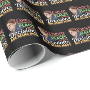 Ruth Bader Ginsburg Feminist Lawyer Judge Wrapping Paper