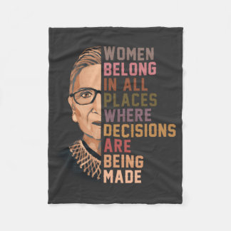 Ruth Bader Ginsburg Fleece Blanket