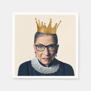 Ruth Bader Ginsburg Gold Crown Napkin