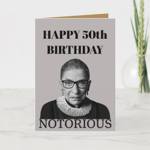 Ruth Bader Ginsburg Happy 50th Birthday Card