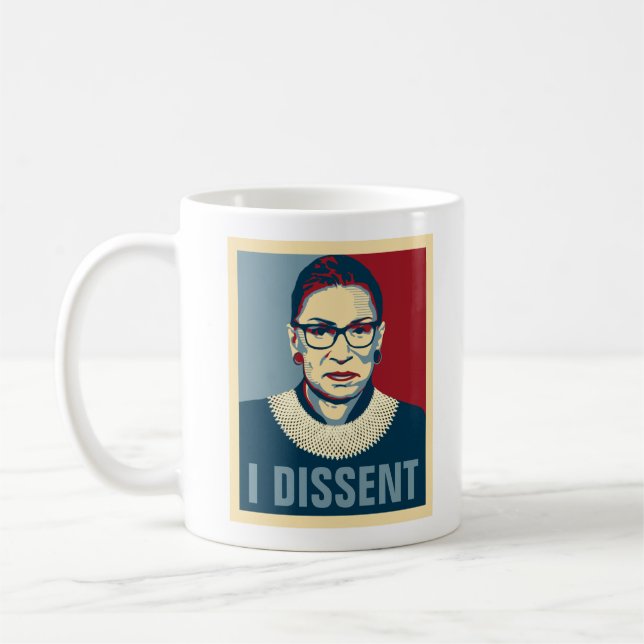 Ruth Bader Ginsburg I Dissent Pop-Art Coffee Mug (Left)