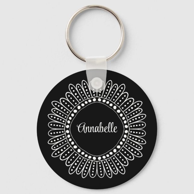 Ruth Bader Ginsburg Inspired Dissent Collar Key Ring (Front)