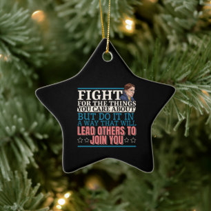 Ruth Bader Ginsburg Lead Others to Join You Ceramic Ornament