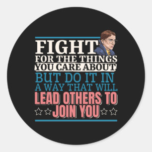 Ruth Bader Ginsburg Lead Others to Join You Classic Round Sticker