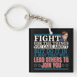 Ruth Bader Ginsburg Lead Others to Join You Key Ring