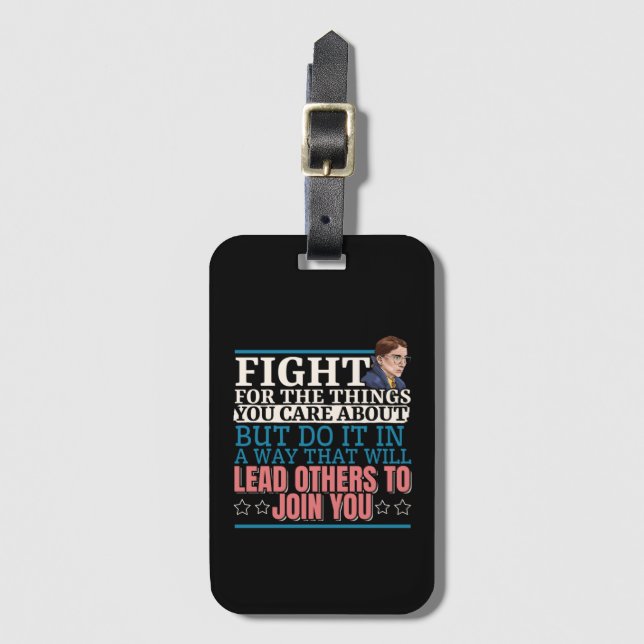 Ruth Bader Ginsburg Lead Others to Join You Luggage Tag (Front Vertical)