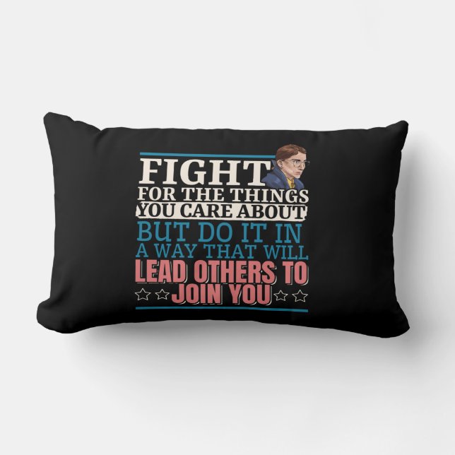 Ruth Bader Ginsburg Lead Others to Join You Lumbar Cushion (Front)