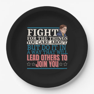 Ruth Bader Ginsburg Lead Others to Join You Paper Plate