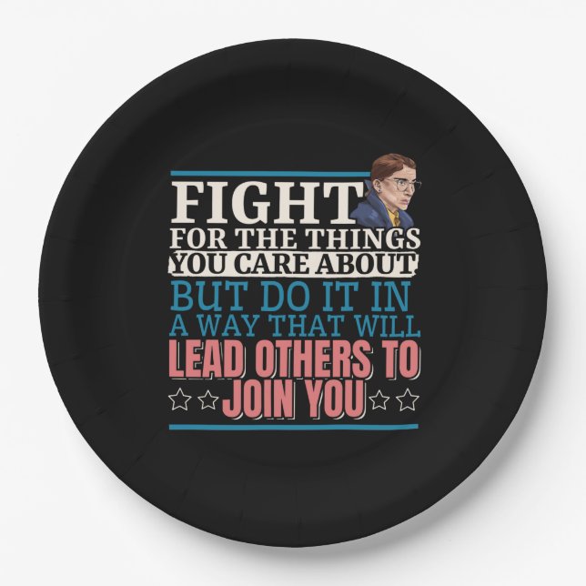 Ruth Bader Ginsburg Lead Others to Join You Paper Plate (Front)