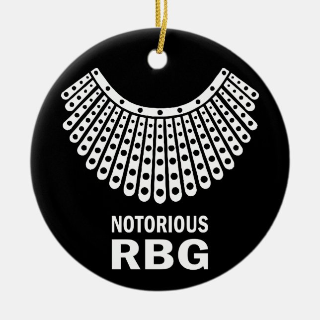 Ruth Bader Ginsburg - Notorious RBG Ceramic Ornament (Front)