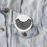 Ruth Bader Ginsburg Notorious RBG Collar 7.5 Cm Round Badge<br><div class="desc">Represent Notorious RBG with a Ruth Bader Ginsburg's signature collar button. Collar is hand-drawn to add a little whimsy to your human rights progress.</div>