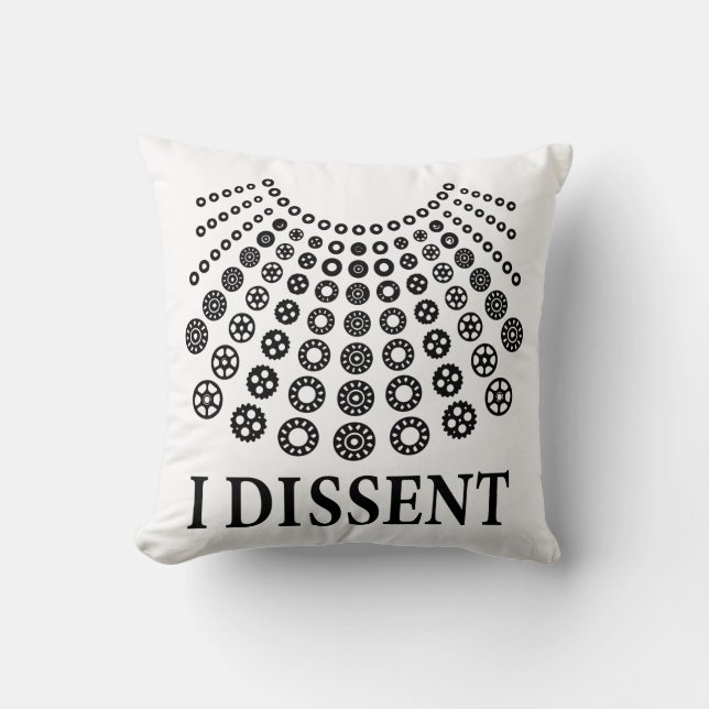 Ruth Bader Ginsburg, Notorious RBG, I dissent Cushion (Front)