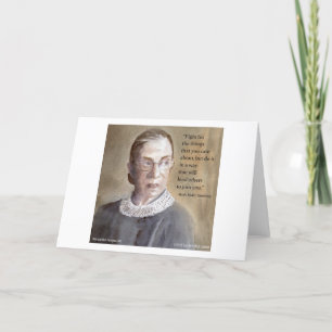 Ruth Bader Ginsburg & Quote Holiday Card