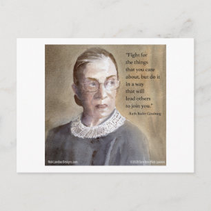 Ruth Bader Ginsburg & Quote Postcard