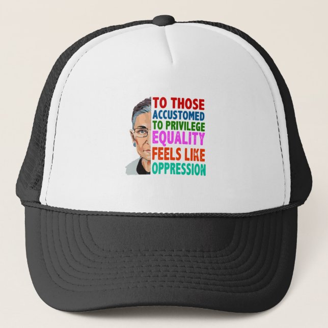 Ruth Bader Ginsburg quote Trucker Hat (Front)