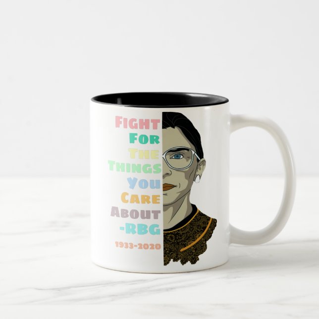 Ruth Bader Ginsburg Quote Two-Tone Coffee Mug (Right)