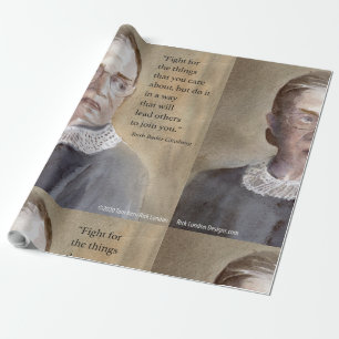 Ruth Bader Ginsburg & Quote Wrapping Paper