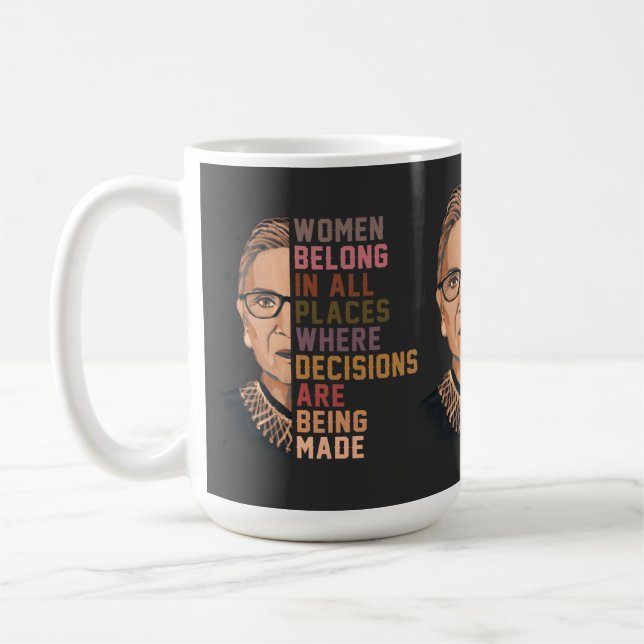 Ruth Bader Ginsburg RBG Coffee Mug (Left)