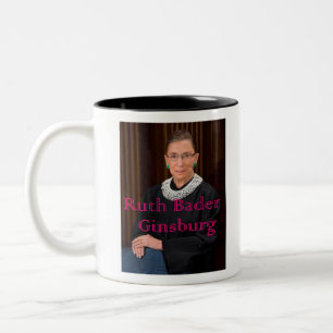 ruth_bader_ginsburg small name bad Two-Tone coffee mug