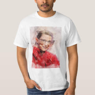 Ruth Bader Ginsburg Smiling Watercolor Portrait R T-Shirt