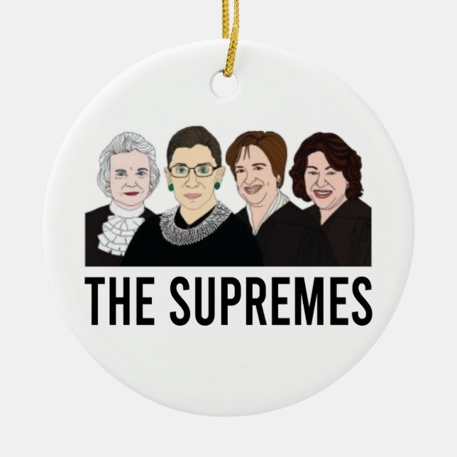 Ruth Bader Ginsburg, Supreme Court Women Ceramic Ornament (Front)