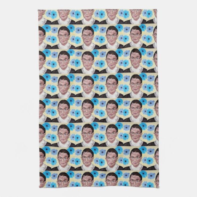 Ruth Bader Ginsburg The Notorious RBG Kitchen Tea Towel (Vertical)