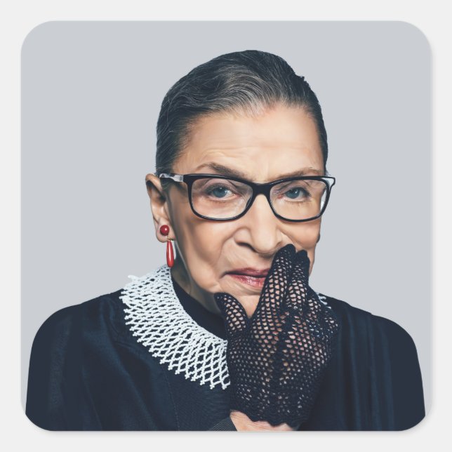 Ruth Bader Ginsburg Wall Clock Square Sticker (Front)