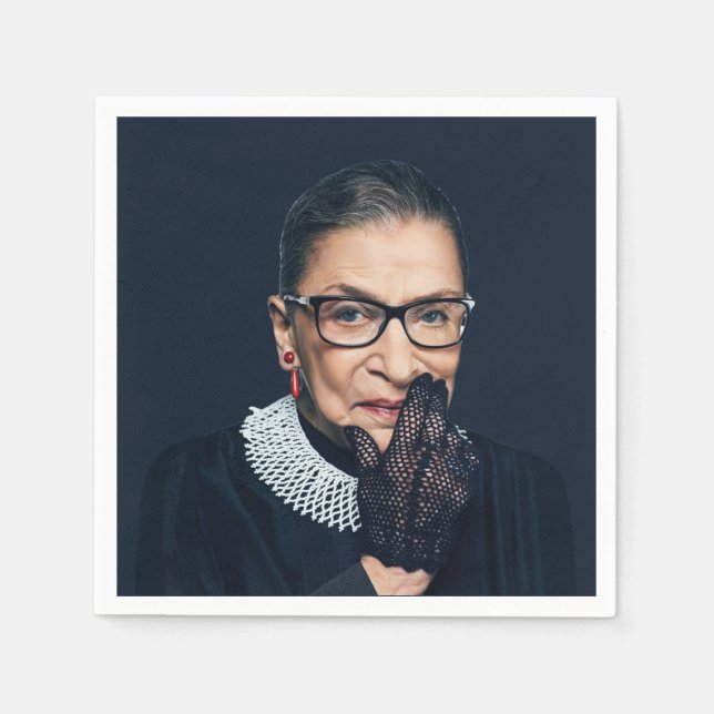 Ruth Bader Ginsburg with Glove Napkin (Front)