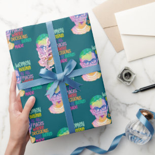 Ruth Bader Ginsburg Women Belong In All Places Wrapping Paper