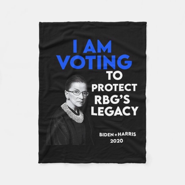 Ruth Bader Ginsburg's Legacy Vote Biden 2020  Fleece Blanket (Front)