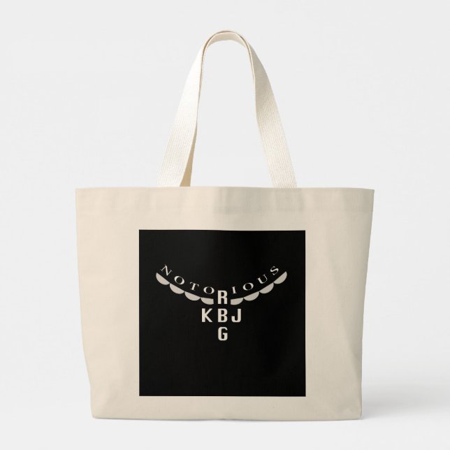 Ruth Ginsburg and Ketanji Jackson Large Tote Bag (Back)