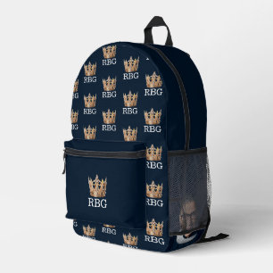 Ruth Ginsburg RBG with Crown Printed Backpack