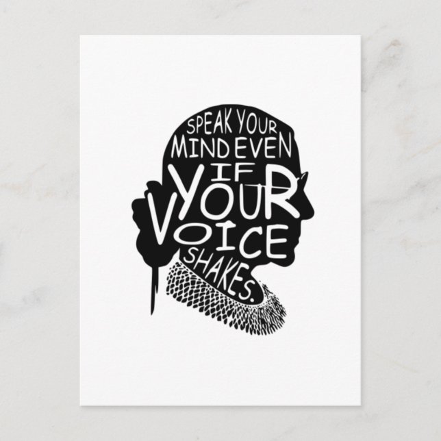 Ruth  Speak Your Mind Even If Your Voice Shakes T- Postcard (Front)
