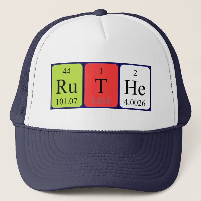 Ruthe periodic table name hat (Front)