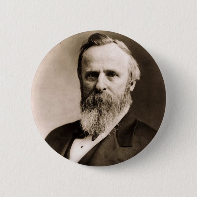 Rutherford B. Hayes 6 Cm Round Badge (Front)