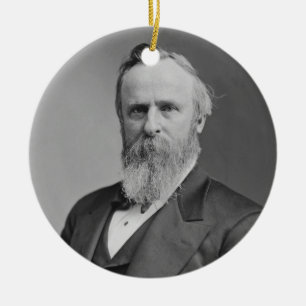 Rutherford B. Hayes Portrait by Mathew Brady Ceramic Tree Decoration