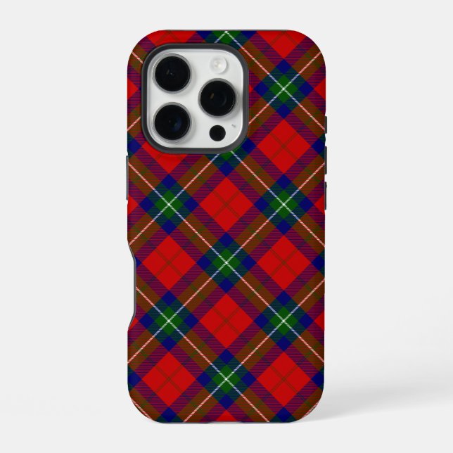 Ruthven tartan red green blue plaid iPhone case (Back)