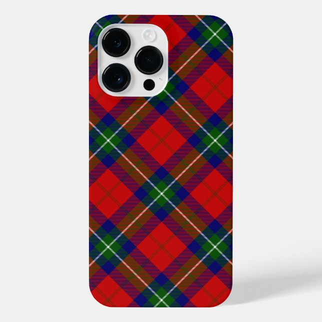 Ruthven tartan red green blue plaid iPhone case (Back)