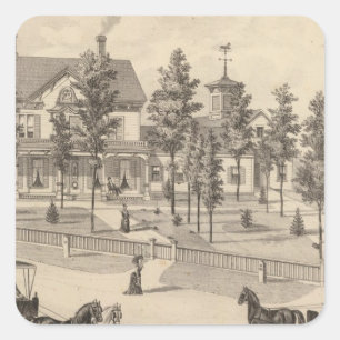 Rutland in Vermont Square Sticker