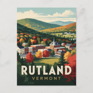 Rutland Vermont Autumn Landscape Postcard