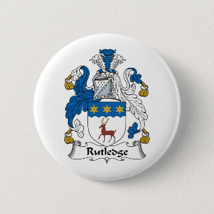 Rutledge Family Crest 6 Cm Round Badge