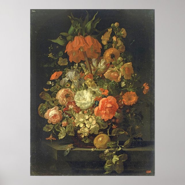Ruysch - Still Life Of Flowers Poster (Front)