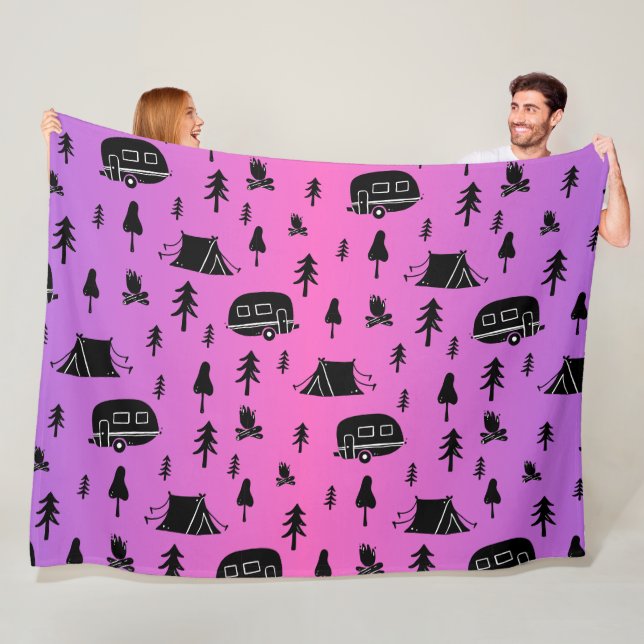 RV and Camping Love Perfect Camping  Fleece Blanket (In Situ)