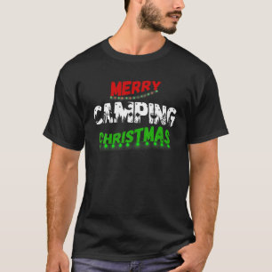 RV and Tent Camping Lovers Merry Christmas Lights T-Shirt