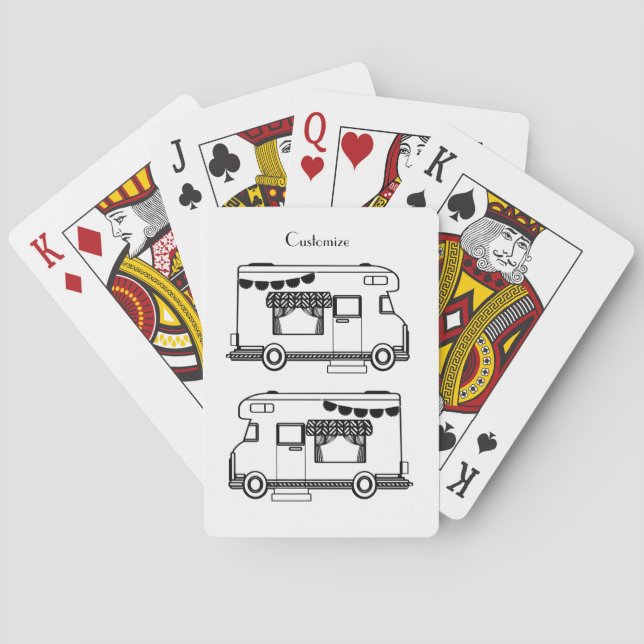 RV Camper Caravan Thunder_Cove Playing Cards (Back)