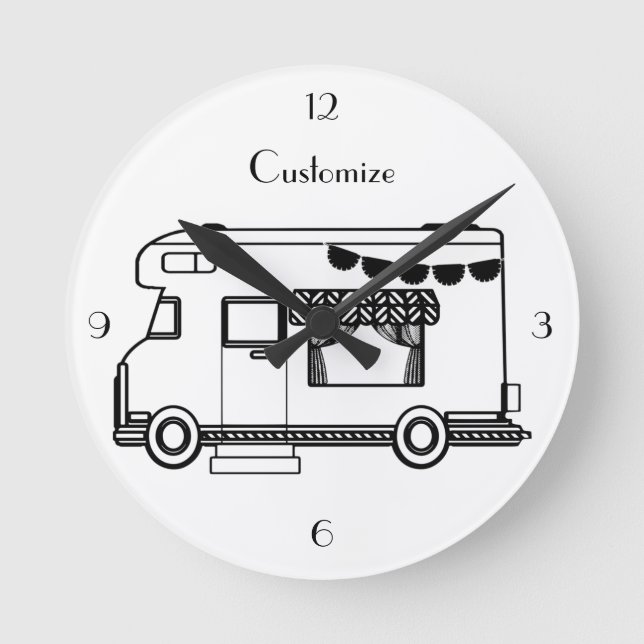 RV Camper Caravan Thunder_Cove Round Clock (Front)